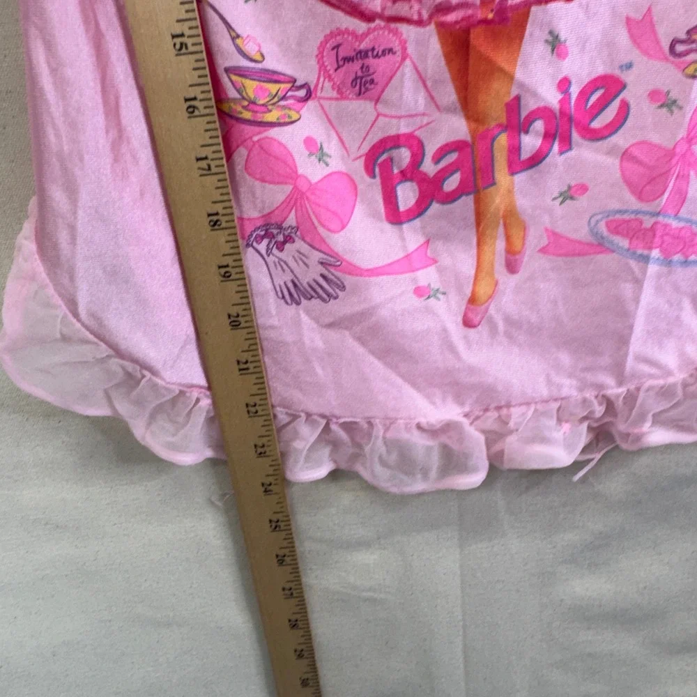 Barbie Vintage 90s Nightgown Girls Size 4/5 Pink Lace Barbiecore Mattel Set of 2